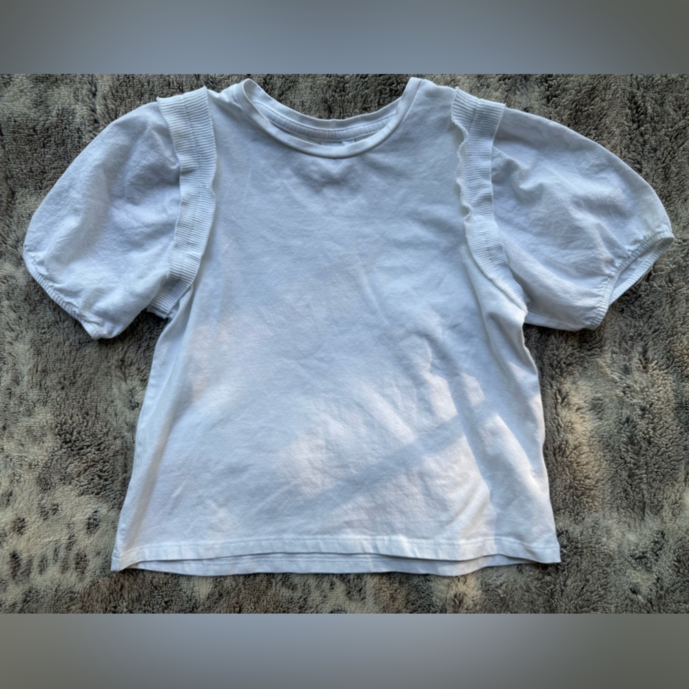 Zara Kids White Short Sleeve Tee